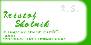 kristof skolnik business card